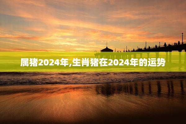 属猪2024年,生肖猪在2024年的运势