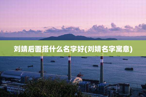 刘靖后面搭什么名字好(刘婧名字寓意)