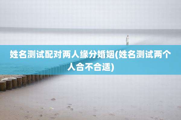 姓名测试配对两人缘分婚姻(姓名测试两个人合不合适)