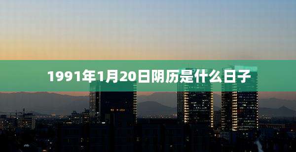 1991年1月20日阴历是什么日子