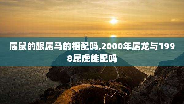 属鼠的跟属马的相配吗,2000年属龙与1998属虎能配吗
