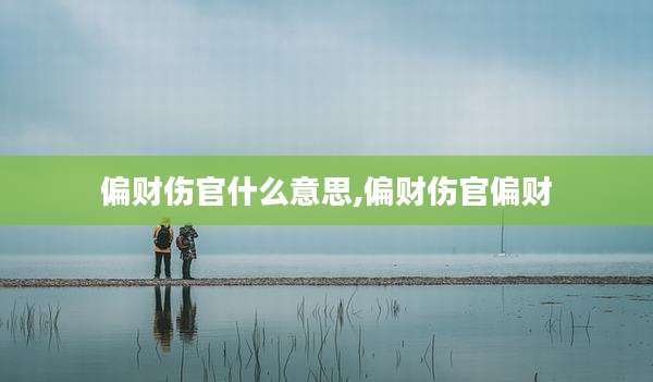 偏财伤官什么意思,偏财伤官偏财
