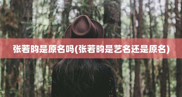 张若昀是原名吗(张若昀是艺名还是原名)