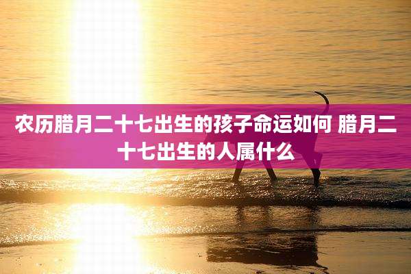 农历腊月二十七出生的孩子命运如何 腊月二十七出生的人属什么