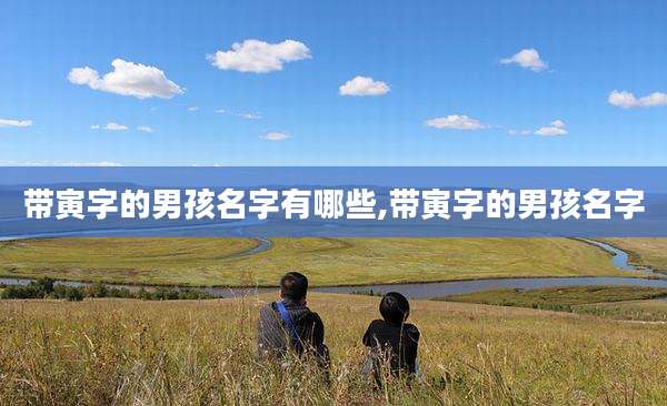 带寅字的男孩名字有哪些,带寅字的男孩名字