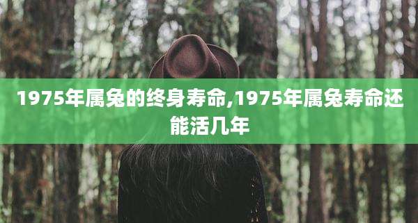 1975年属兔的终身寿命,1975年属兔寿命还能活几年