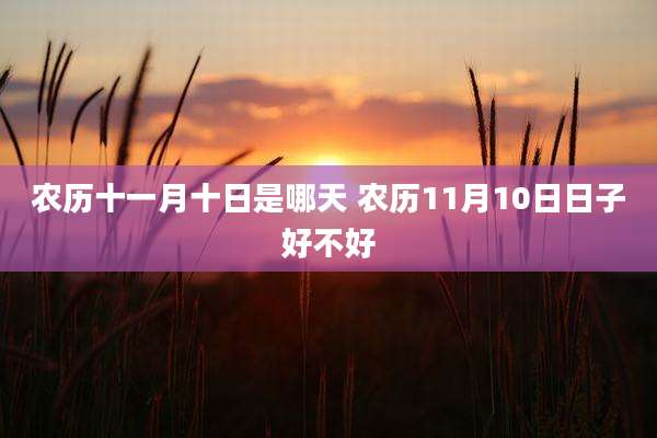 农历十一月十日是哪天 农历11月10日日子好不好