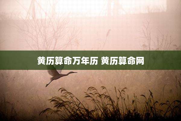 黄历算命万年历 黄历算命网