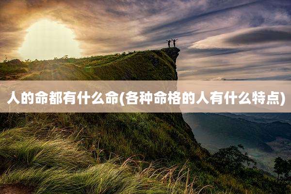 人的命都有什么命(各种命格的人有什么特点)