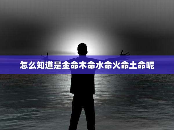 怎么知道是金命木命水命火命土命呢