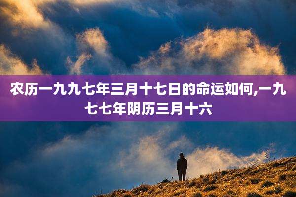 农历一九九七年三月十七日的命运如何,一九七七年阴历三月十六