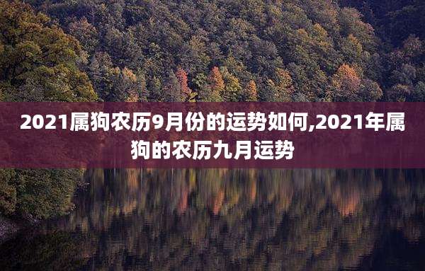 2021属狗农历9月份的运势如何,2021年属狗的农历九月运势