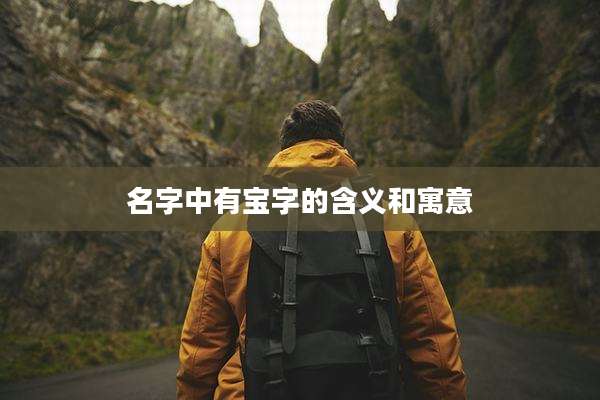 名字中有宝字的含义和寓意