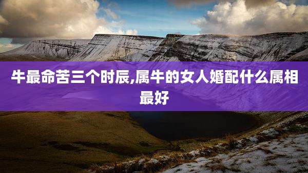 牛最命苦三个时辰,属牛的女人婚配什么属相最好