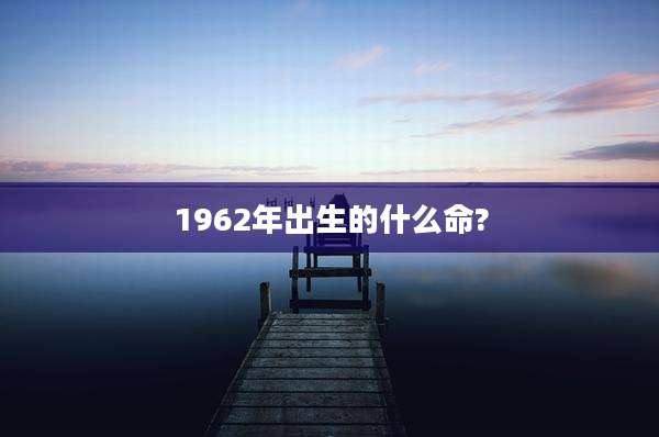 1962年出生的什么命?
