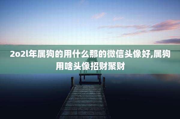 2o2l年属狗的用什么那的微信头像好,属狗用啥头像招财聚财