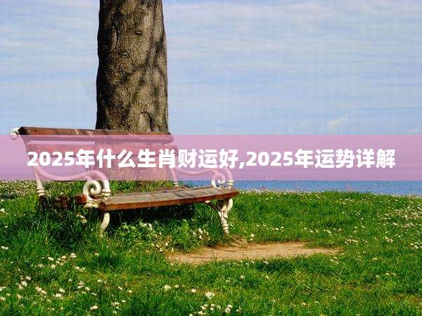2025年什么生肖财运好,2025年运势详解