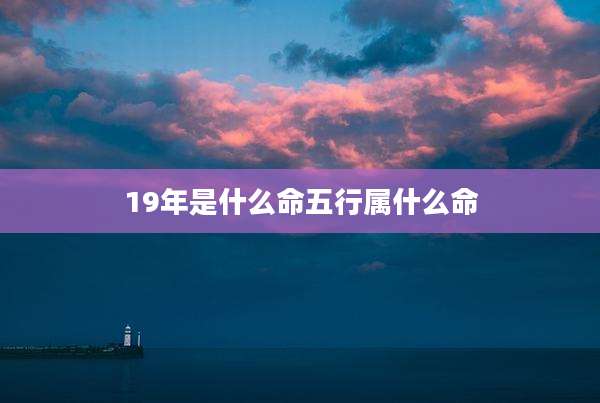 19年是什么命五行属什么命
