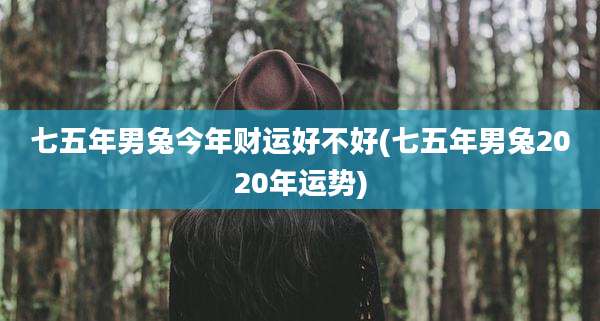 七五年男兔今年财运好不好(七五年男兔2020年运势)