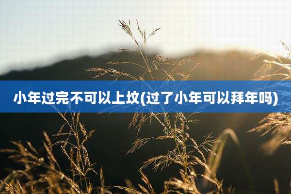 小年过完不可以上坟(过了小年可以拜年吗)