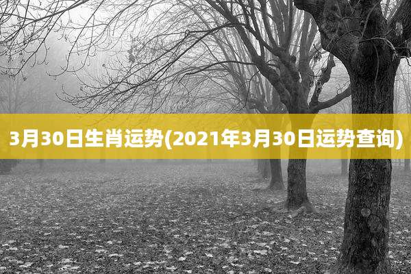 3月30日生肖运势(2021年3月30日运势查询)