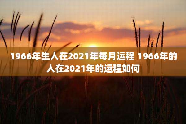 1966年生人在2021年每月运程 1966年的人在2021年的运程如何