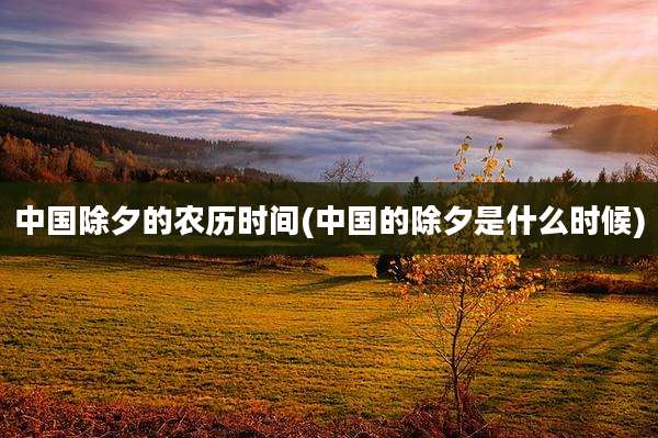 中国除夕的农历时间(中国的除夕是什么时候)