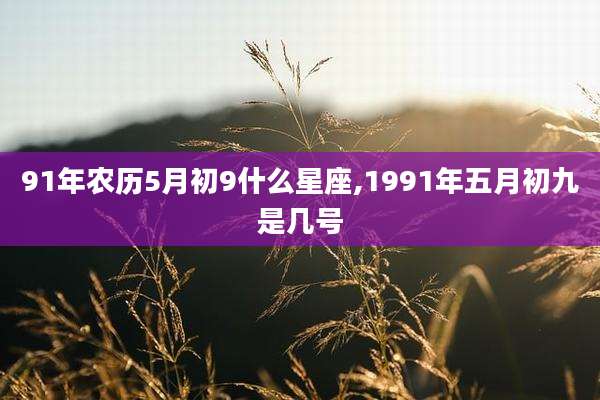 91年农历5月初9什么星座,1991年五月初九是几号