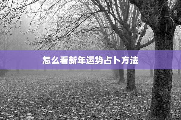 怎么看新年运势占卜方法