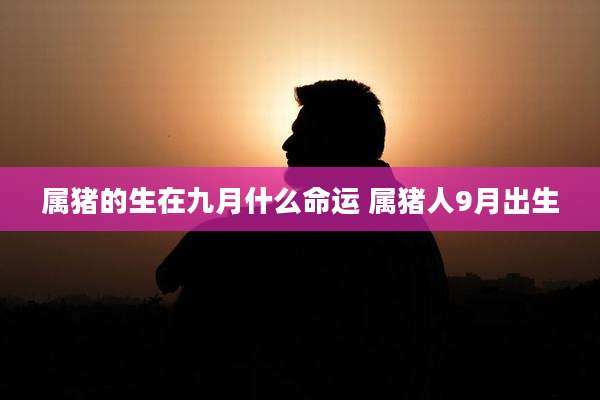 属猪的生在九月什么命运 属猪人9月出生