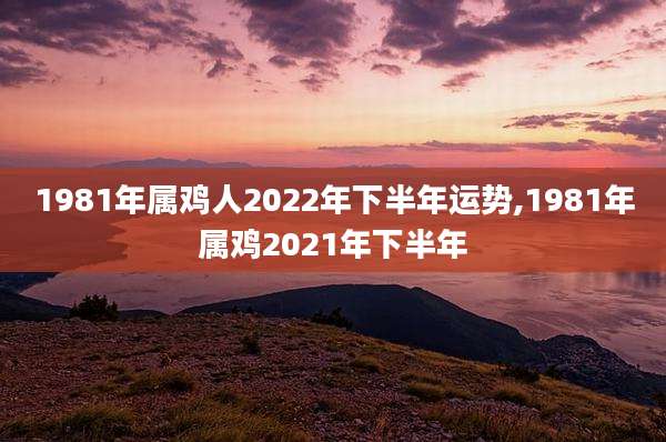 1981年属鸡人2022年下半年运势,1981年属鸡2021年下半年