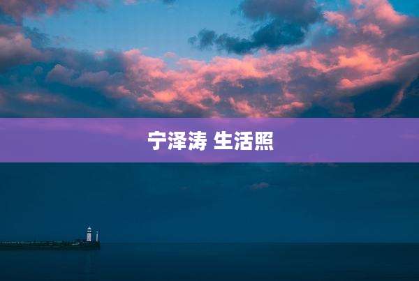 宁泽涛 生活照