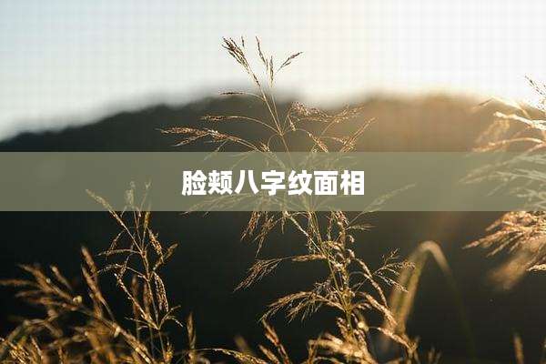 脸颊八字纹面相