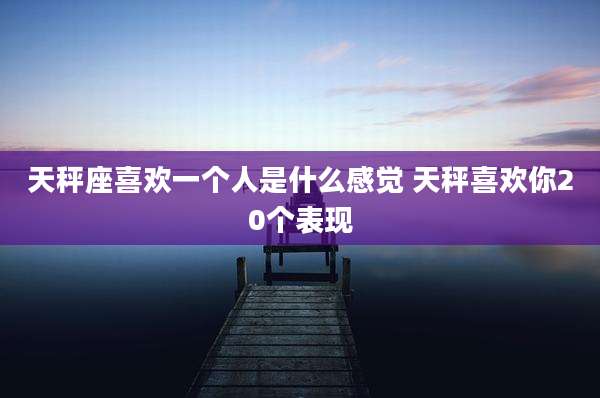 天秤座喜欢一个人是什么感觉 天秤喜欢你20个表现