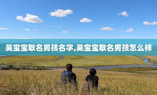 吴宝宝取名男孩名字,吴宝宝取名男孩怎么样
