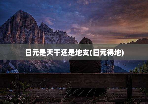 日元是天干还是地支(日元得地)