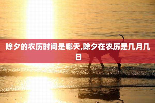 除夕的农历时间是哪天,除夕在农历是几月几日