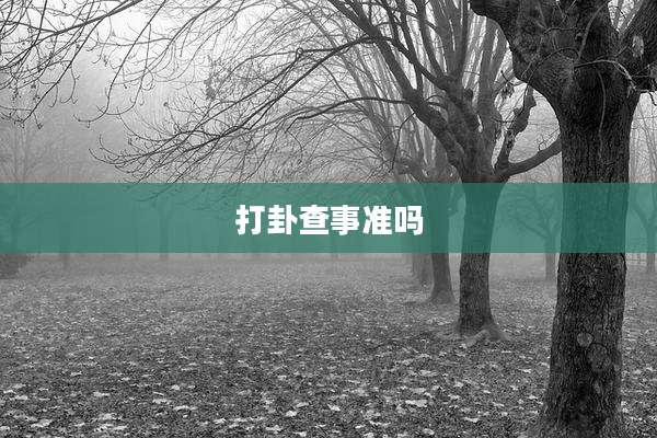 打卦查事准吗