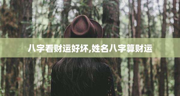 八字看财运好坏,姓名八字算财运