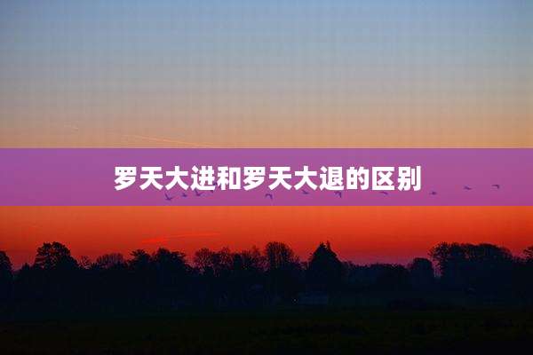 罗天大进和罗天大退的区别