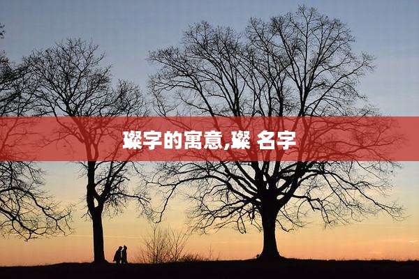 璨字的寓意,璨 名字