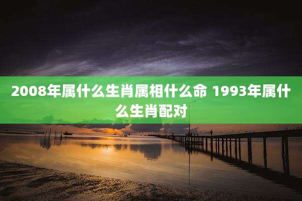 2008年属什么生肖属相什么命 1993年属什么生肖配对