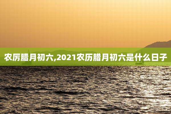农厉腊月初六,2021农历腊月初六是什么日子