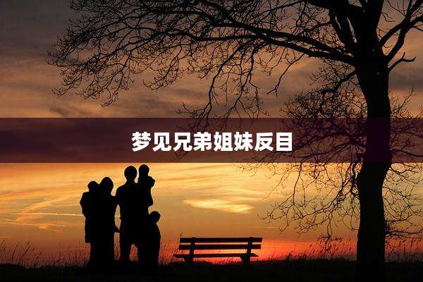 梦见兄弟姐妹反目