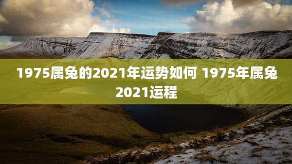 1975属兔的2021年运势如何 1975年属兔2021运程