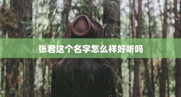 张君这个名字怎么样好听吗
