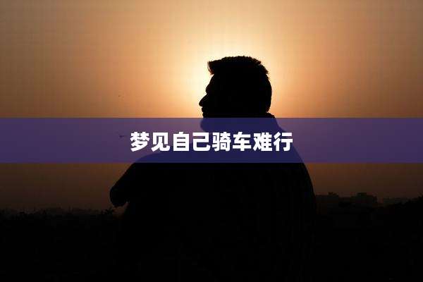梦见自己骑车难行