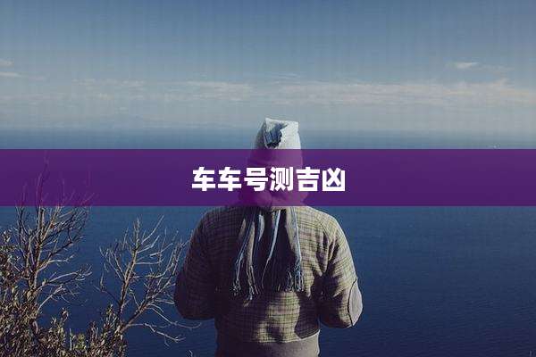 车车号测吉凶