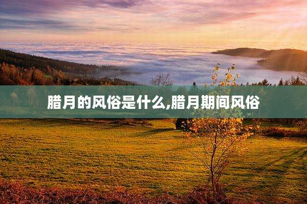 腊月的风俗是什么,腊月期间风俗