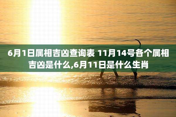 6月1日属相吉凶查询表 11月14号各个属相吉凶是什么,6月11日是什么生肖
